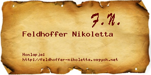 Feldhoffer Nikoletta névjegykártya