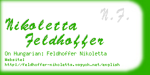 nikoletta feldhoffer business card